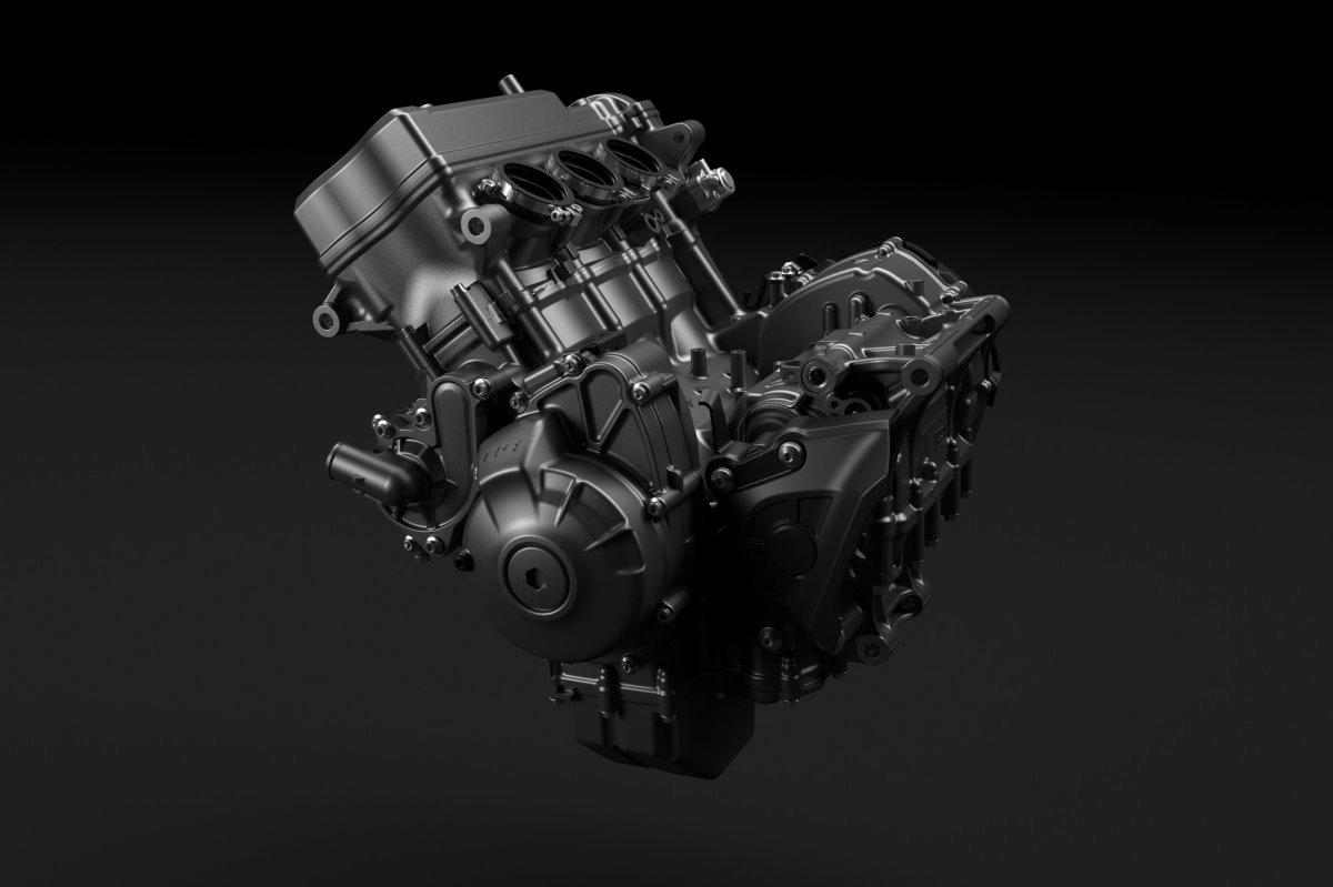 Powerful 890cc Three-Cylinder Engine